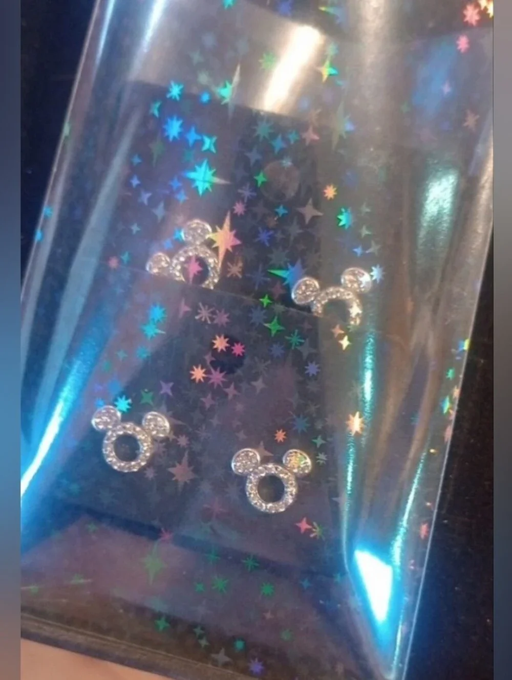 $8 Each Or Bundle 5/$20 Silver Sparkle Kids Mickey-Style Stud Earrings